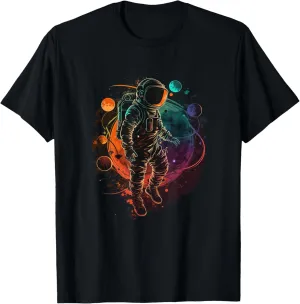 Astronaut Spaceman Universe Planets Galaxy T-Shirt