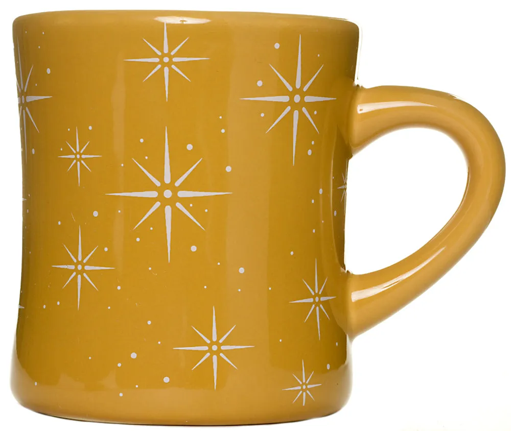 ATOMIC DINER COFFEE MUG GOLD