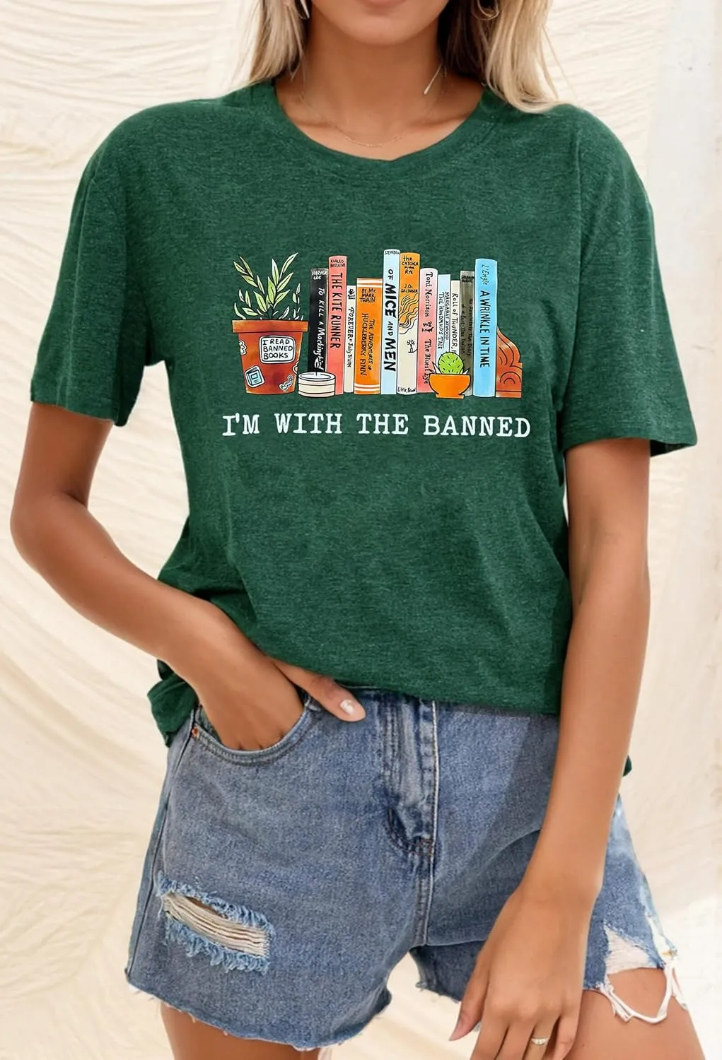 Banned Books Shirts for Women Reading Tshirts Gifts for Teacher Bookworm Readers Librarian Bibliophile Tee Tops S-XXL