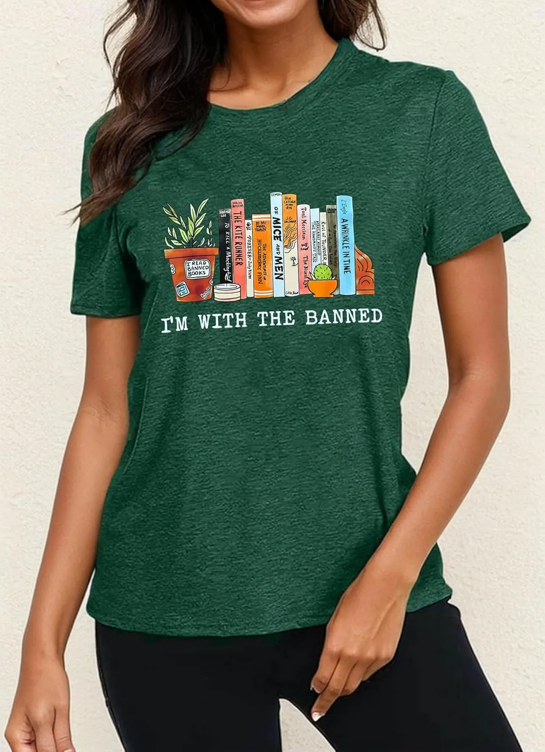 Banned Books Shirts for Women Reading Tshirts Gifts for Teacher Bookworm Readers Librarian Bibliophile Tee Tops S-XXL