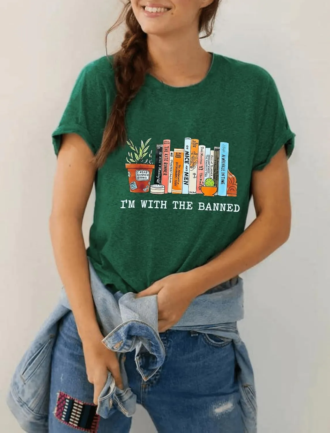 Banned Books Shirts for Women Reading Tshirts Gifts for Teacher Bookworm Readers Librarian Bibliophile Tee Tops S-XXL