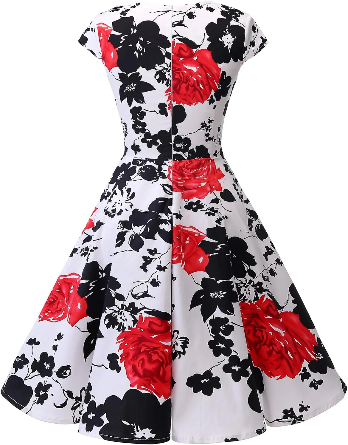 Bbonlinedress Women Short 1950s Retro Vintage Cocktail Party Swing Dresses