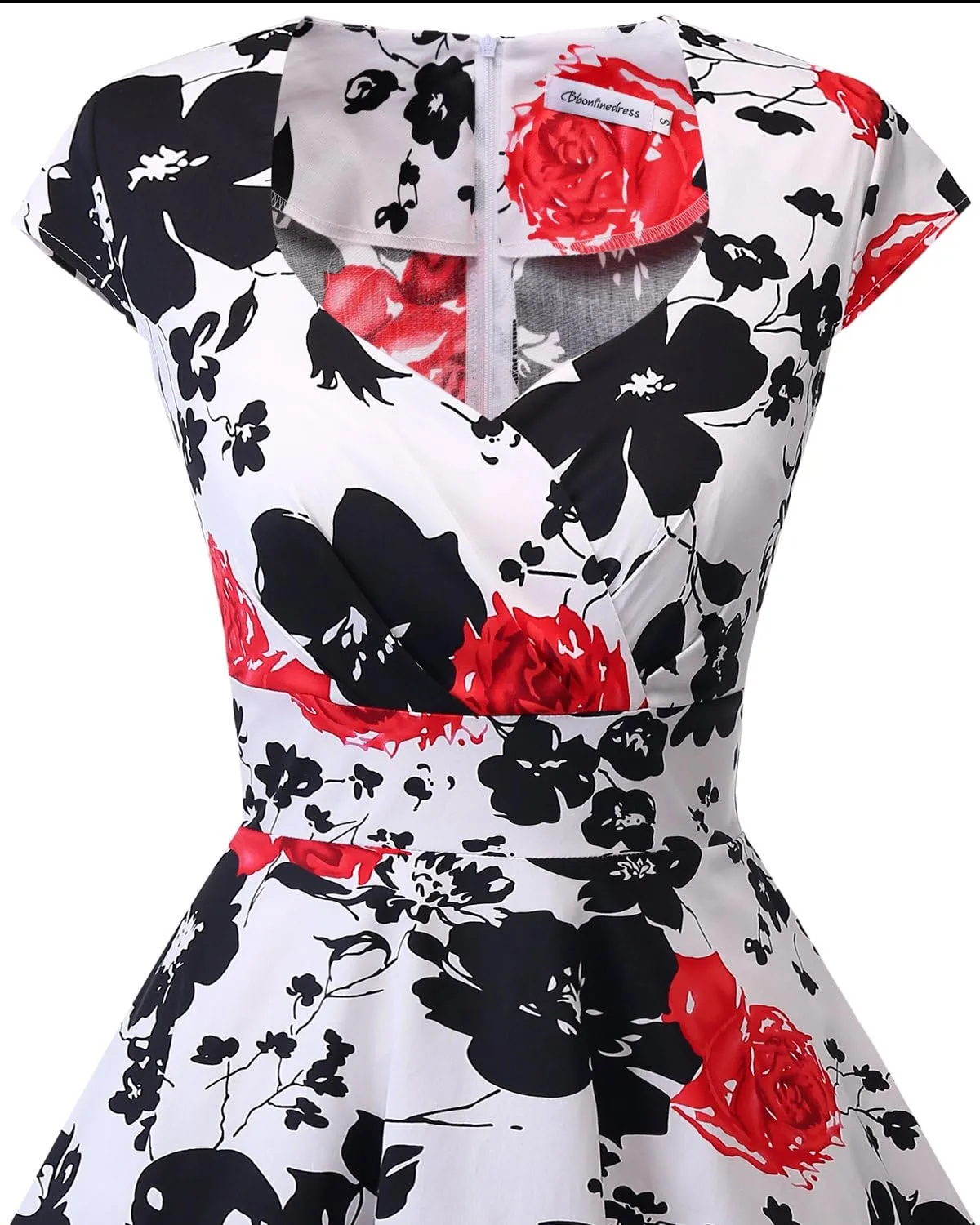 Bbonlinedress Women Short 1950s Retro Vintage Cocktail Party Swing Dresses