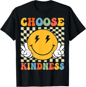 Choose Kindness Retro Groovy Be Kind Inspirational Kids T-Shirt
