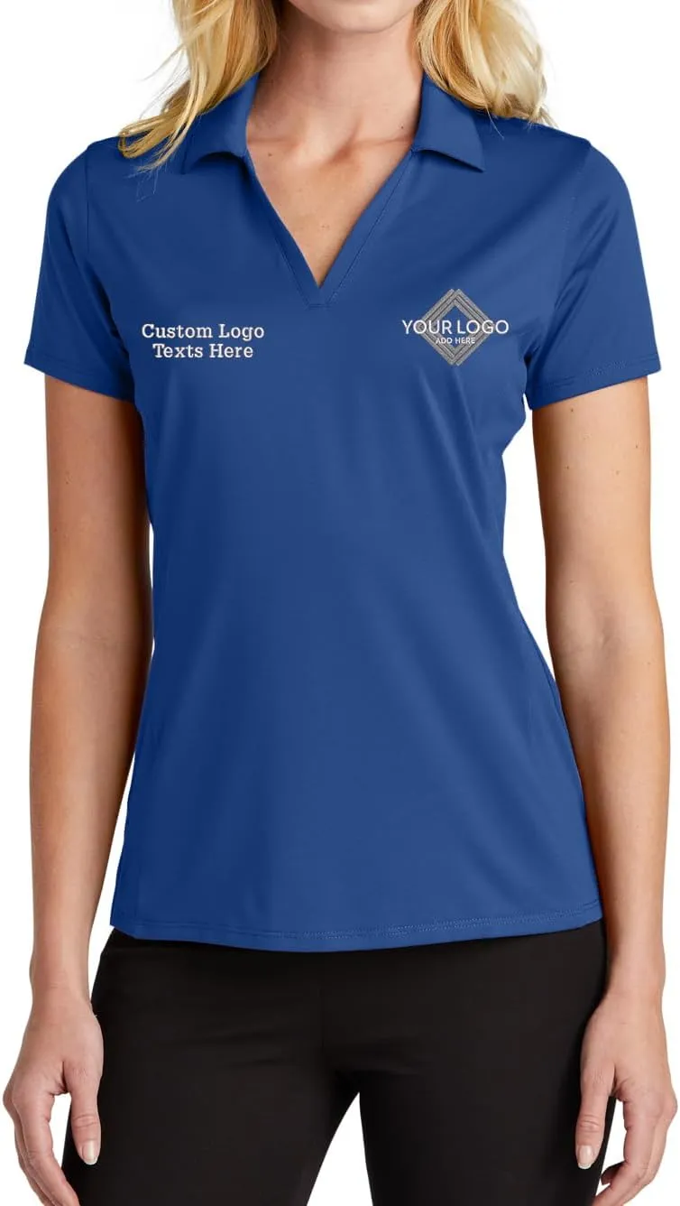 INK STITCH Women Lk398 Custom Embroidery Add Logo Texts Staff Performance Polo Shirts