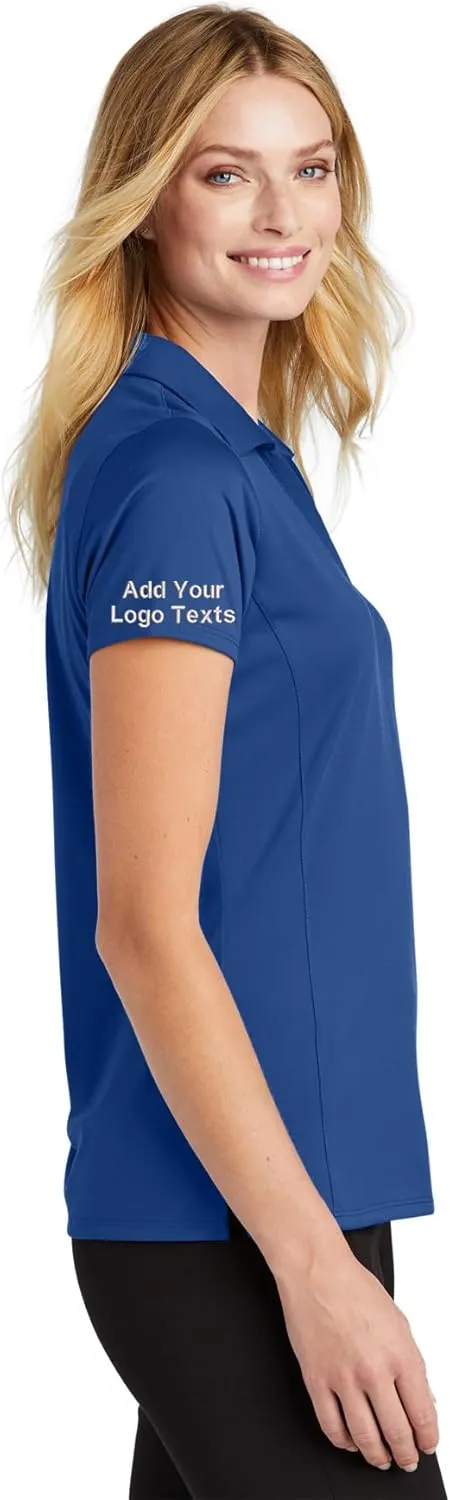 INK STITCH Women Lk398 Custom Embroidery Add Logo Texts Staff Performance Polo Shirts