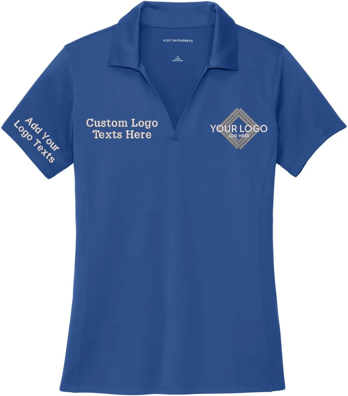 INK STITCH Women Lk398 Custom Embroidery Add Logo Texts Staff Performance Polo Shirts