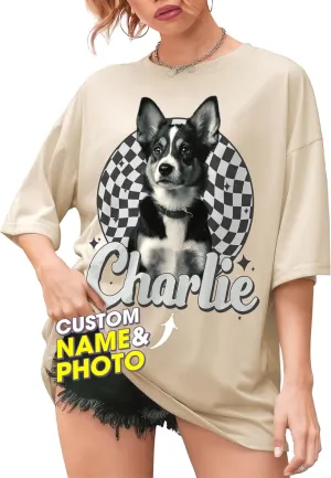 JIX & JOKY Custom Your Own Bootleg Rap Shirts with Dog Faces Custom Pet Shirt for Men Graphic Tshirt Gift Idea for Pet Lovers