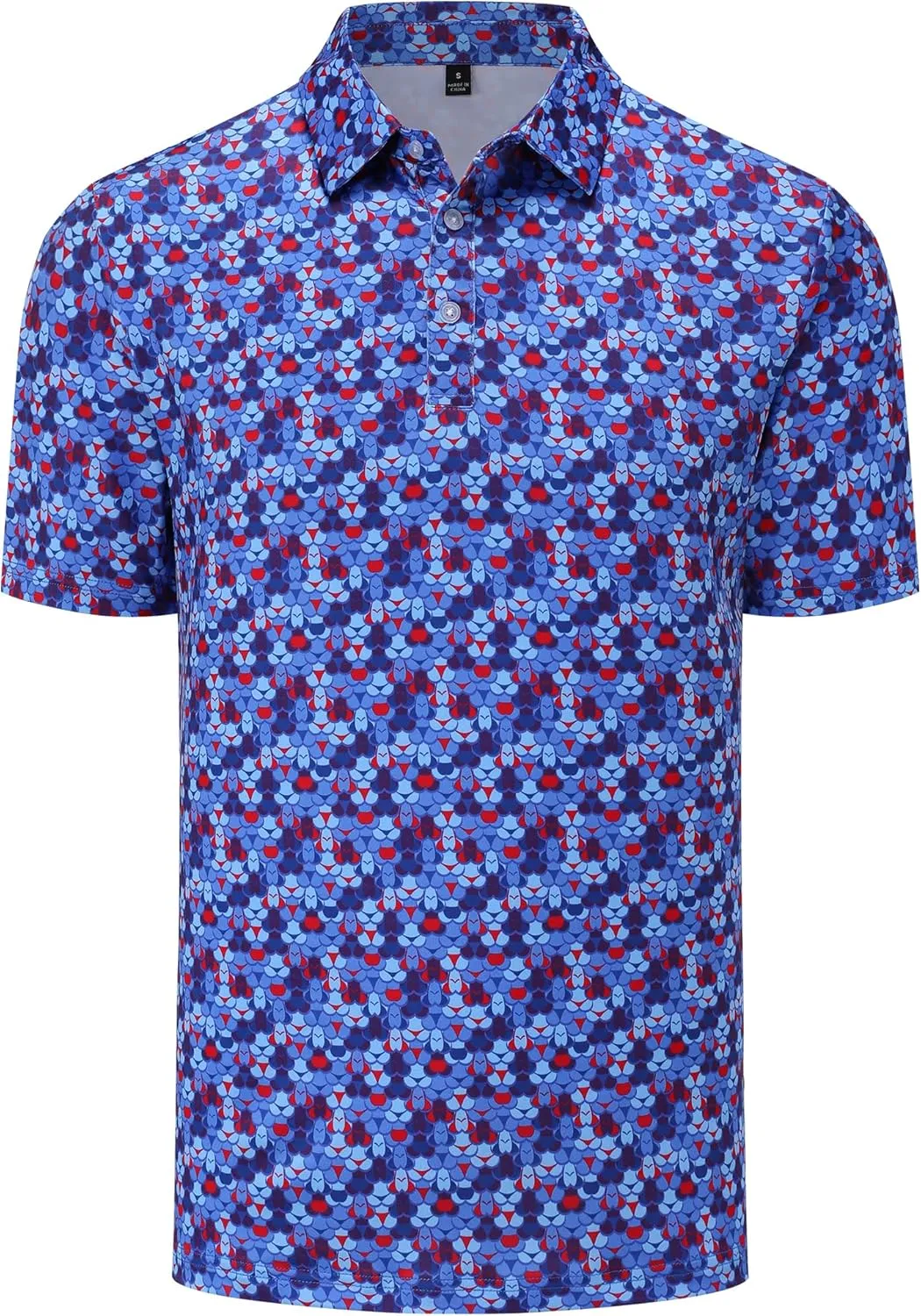Mens Golf Polo Shirts Short Sleeve Moisture Wicking Dry Fit Performance Casual Funny Golf Polo Shirts for Men