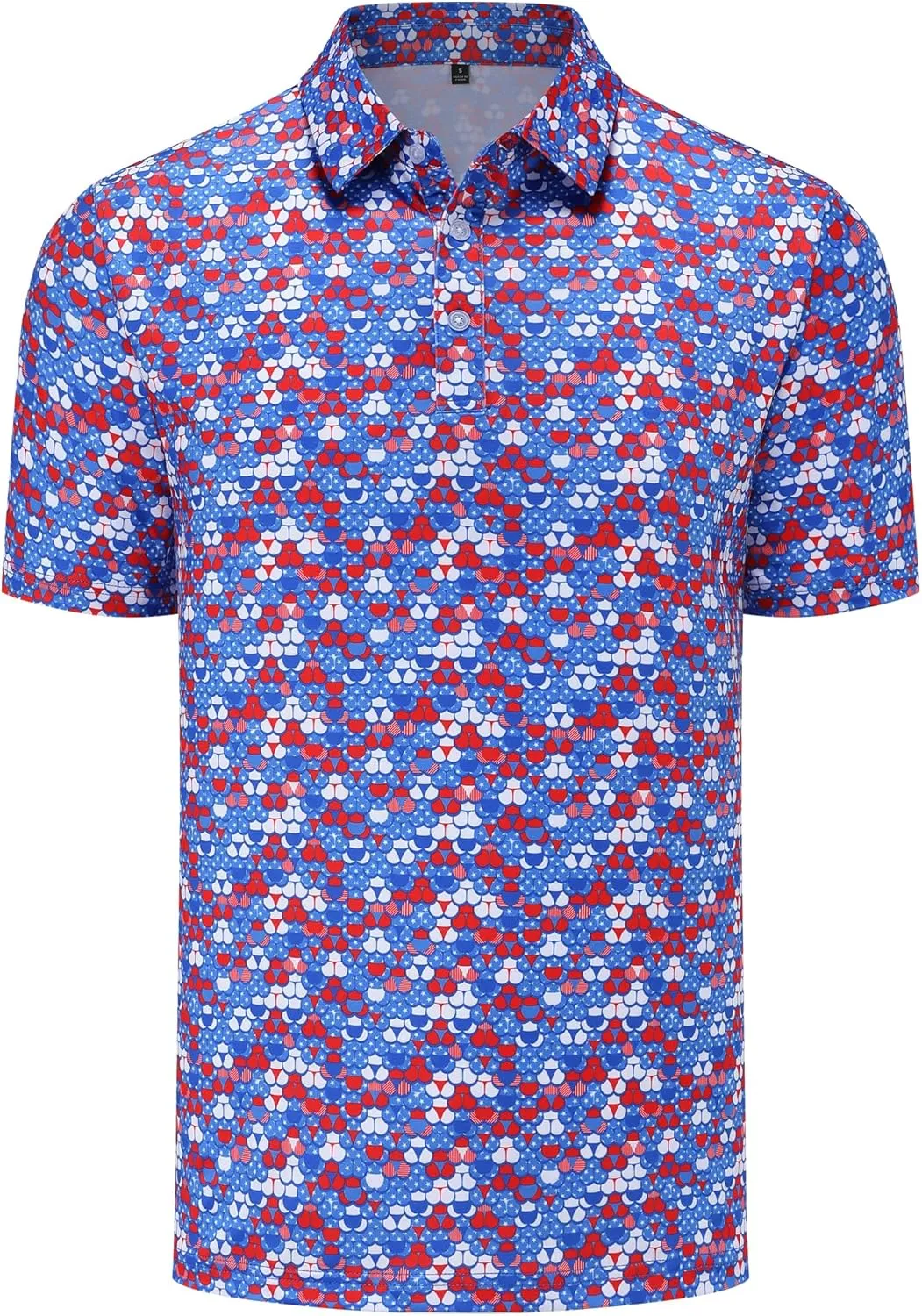 Mens Golf Polo Shirts Short Sleeve Moisture Wicking Dry Fit Performance Casual Funny Golf Polo Shirts for Men