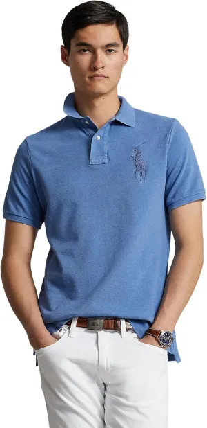POLO RALPH LAUREN Men's Custom Slim Fit Big Pony Mesh Polo Shirt