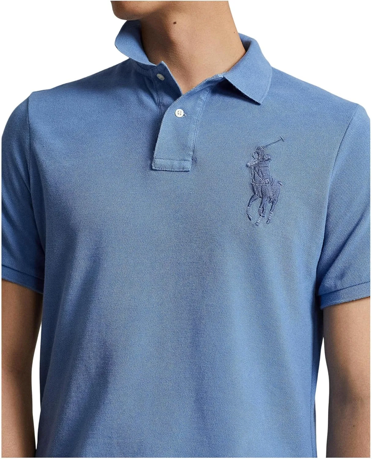 POLO RALPH LAUREN Men's Custom Slim Fit Big Pony Mesh Polo Shirt