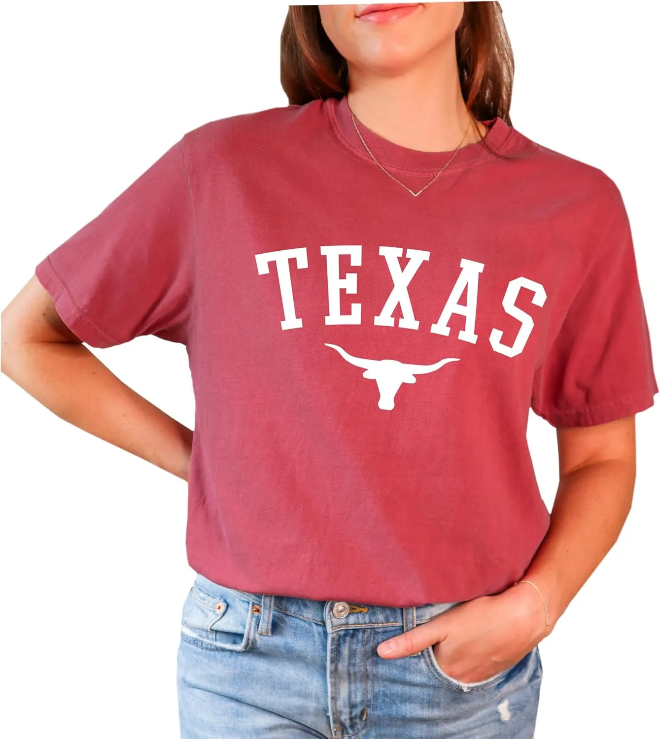 Texas T-Shirt for Men, Women, Unisex - Lone Star State Graphic Tee - Retro Looked Short Sleeve Crew Neck Top - 100% Cotton