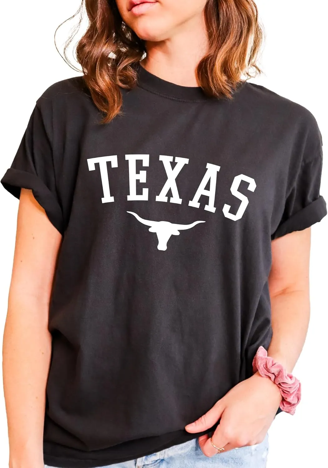 Texas T-Shirt for Men, Women, Unisex - Lone Star State Graphic Tee - Retro Looked Short Sleeve Crew Neck Top - 100% Cotton