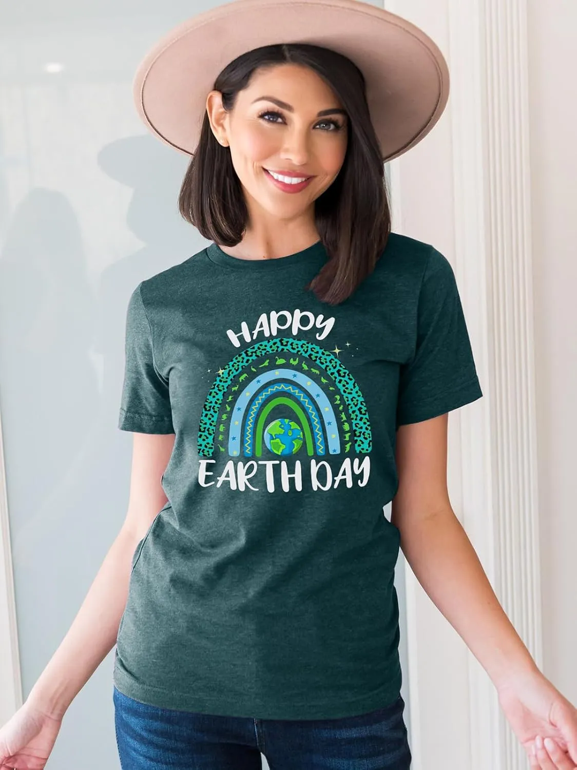 Women Earth Day Shirt Save The Planet Tshirt Protect Nature Environmental and Recycling Graphic Tee Tops