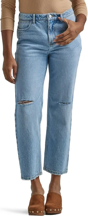 Wrangler Women's High-Rise Rodeo Straight Leg Crop Jean